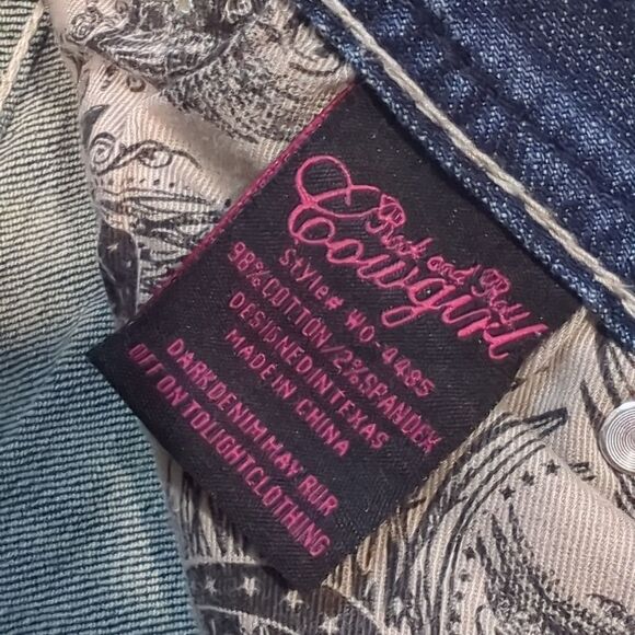 Rock & Roll Cowgirl Jeans Womens 28 Blue Original Lowrise Bootcut Western - Picture 10 of 13